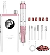 Makartt Rechargeable Nail Drill for Beauty School & Home Use: E-File, White