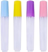 4Pcs Clear Plastic Embroidery Felting Sewing Container Pin Needle Storage Tubes Bottle Holder Kni...