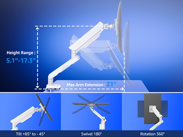 single monitor desk mount