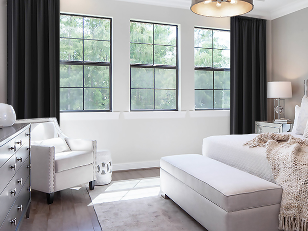 black blackout curtains for bedroom