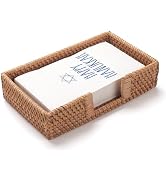 Rattan Napkin Holder Rectangular, Wicker Napkin Basket for Kitchen, Flat Napkin Holders for Paper...