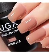 L'UGX Natural Nude Gel Polish 15ML Jelly Sheer Gel Nail Polish Translucent Neutral U V French Gel...