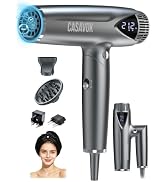 Dual Voltage Hair Dryer for Travel,Foldable Hair Dryer with Diffuser | 110~240V for Worldwide Tra...