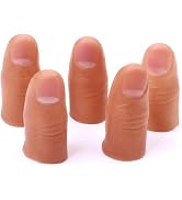 WNHNO 5Pcs Hard Thumb Tip Finger, Magic Trick Fingers,Fake Magic Tricks Close up Magic Appear Van...