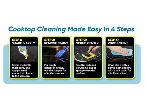 Cerama Bryte Cooktop Cleaner for all cooktops, shower doors, faux marble and pots and pans cleaning