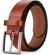 Bighake Mens Belt, Full Grain Leather Belts for Men, 1.3