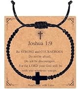 Purdvro Handmade Letter Initial Bracelets A M K for Women Men Teens Cross Bracelet Black Rope Bra...