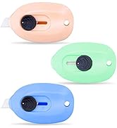 Sonuimy Mini Ceramic Box Cutter, 3pcs Safety Package Box Opener, Retractable Utility Ceramic Blad...