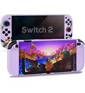 TIKOdirect Protective Case for Switch 2, Hard PC Shell and Soft TPU Joy-Con Grip, Slim Dockable C...