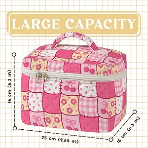makeup bag with handle, waterproof makeup bag, water resistant cosmetic bag