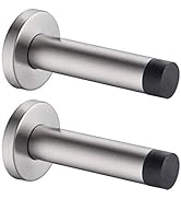 JQK Door Stopper, 304 Stainless Steel Thicken 1mm Sound Dampening Door Stop Bumper Wall Protetor ...