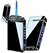 Arc Lighter, Electric Lighter and Refillable Butane Jet Flame Torch Lighter 2 in 1, USB Rechargea...