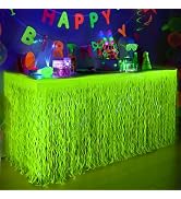 Mega-L Glow in The Dark Party Supplies, 2 Pack Neon Party Decorations Fluorescent Macaron Yellow ...