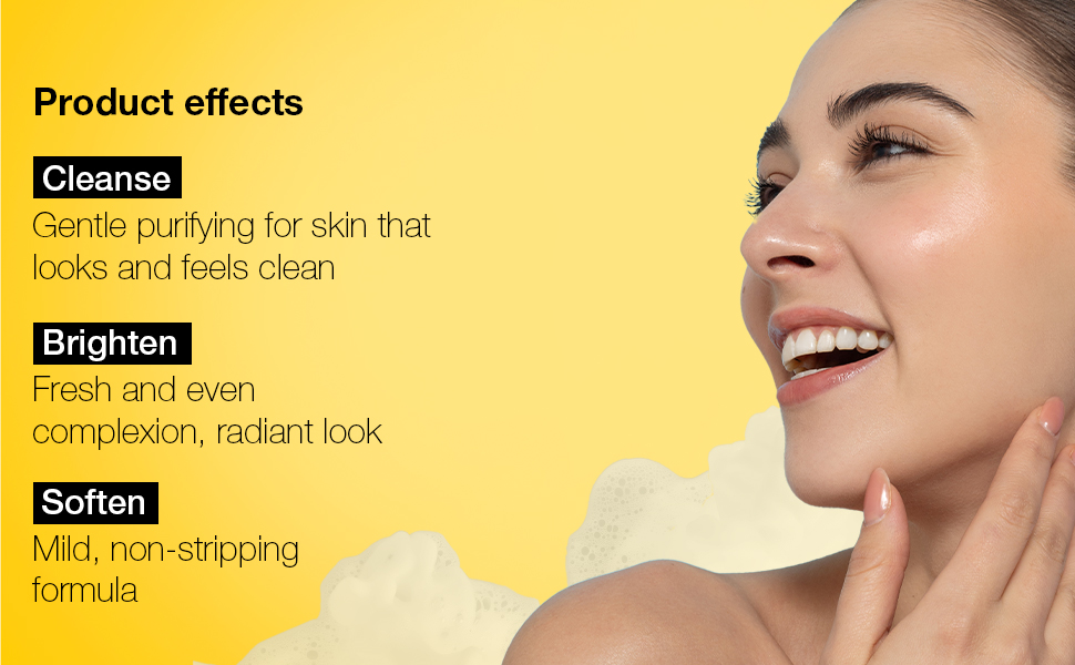 yellow background woman face and text