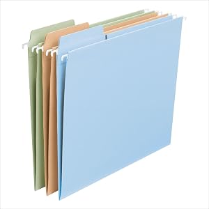 Smead FasTab hanging file folders with built-in tabs, letter size, multiple colors available