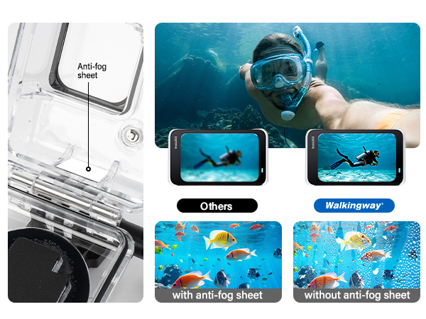 with anti-fog sheet capture clear, bright images even in challenging underwater lighting conditions
