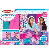 Melissa & Doug Created by Me! Flower Fleece Quilt No-Sew Craft Kit (48 squares, 4 feet x 5 feet)