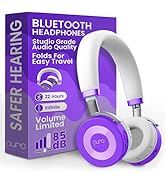 Puro Sound Labs JuniorJam Plus Volume-Limiting Wireless Bluetooth Headphones for Kids, Secure Aud...