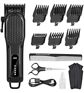 nutcore Hair Clippers for Men Professional Hair Trimmer Waterproof Cordless Rechargeable Powerful...