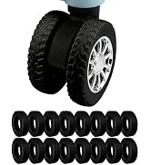 Aorotost 16Pcs Silicone Luggage Wheel Covers for 2-2.4"Spinner Wheels,Black | For exposed double ...