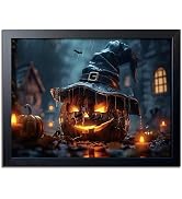 ARKZSHO Wood Frame Canvas Poster Wall Art Halloween Wall Decor
