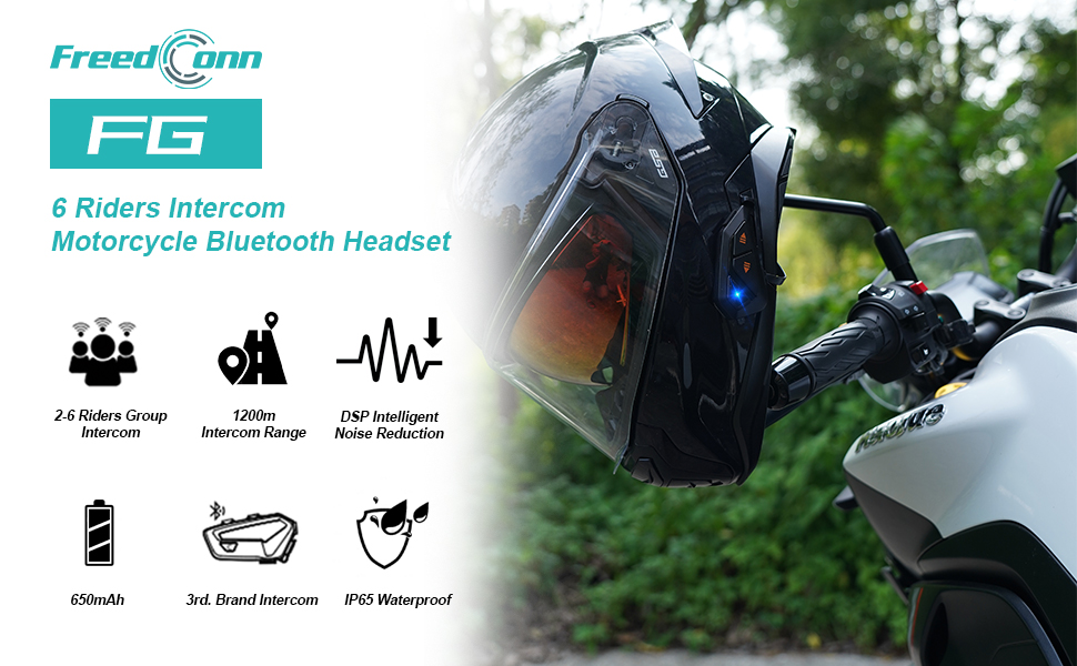 FreedConn FG Motorcycle Bluetooth Headset