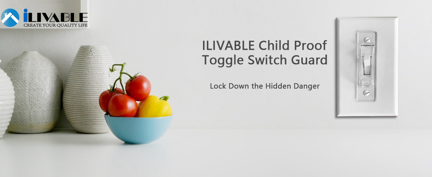 ILIVABLE Child Proof Toggle Switch Guard