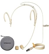 Headset Microphone Dual Earset Headworn Over Ear Hanging Condenser Mic Compatible with AKG Wirele...