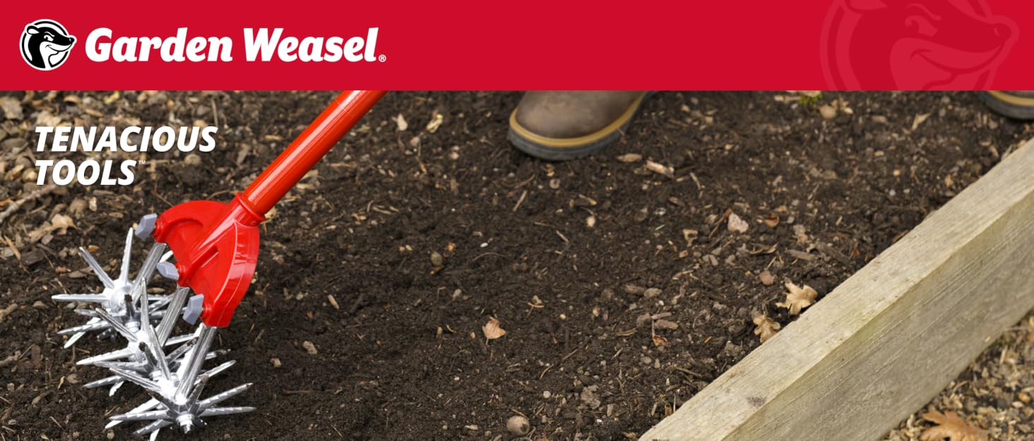 Garden Weasel Rotary Cultivator In Use