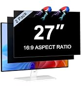 2 Pack Magnetic Computer 27 Inch Privacy Screen for 16:9 Aspect Ratio Widescreen Monitor, Anti Gl...