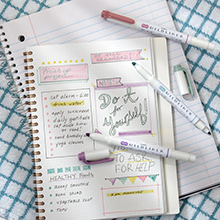 Mildliner Relax Colors Journal Example