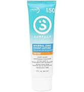 Surface SPF50 mineral sunscreen lotion, reef friendly with non-nano zinc oxide, broad spectrum UV...