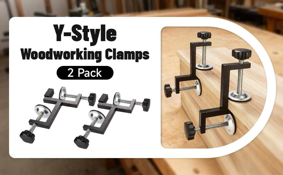 2 Pack Y-Clamps for Woodworking Clamping,Household Table Desk Clamps