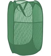 BATTOO Deluxe Strong Mesh Pop up Laundry Hamper Basket with Side Pocket for Laundry Room, Bathroo...