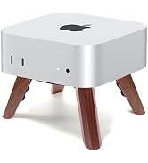 Real Wood mount for Mac mini M4,M4 Pro 2024 computer on desk,walnut | Secure durable desktop hold...
