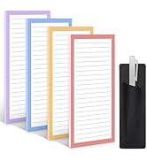 Thboxes 4 Pack Magnetic Note Pad for Fridge with Pen Holder, Totally 200 Sheets Magnetic To Do Li...
