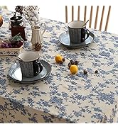 ARTABLE Vintage Tablecloth Rectangle Waterproof Oil Proof Farmhouse Style Table Cover for Kitchen...