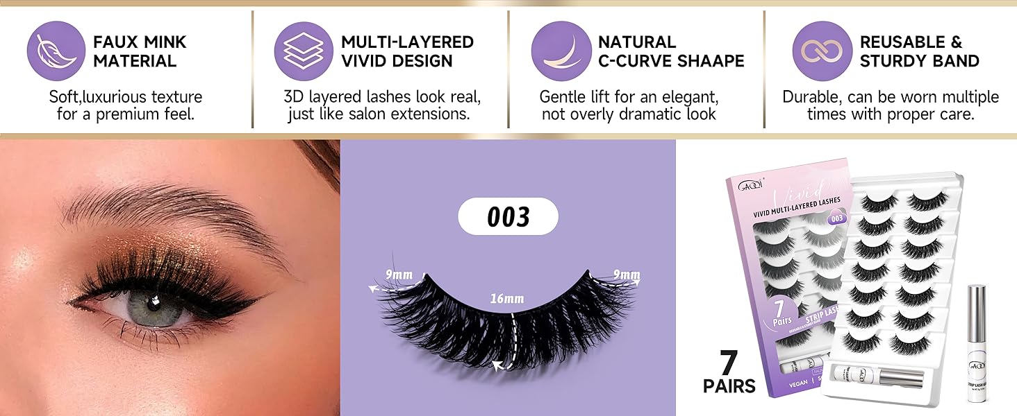 volume lash strips false eyelashes