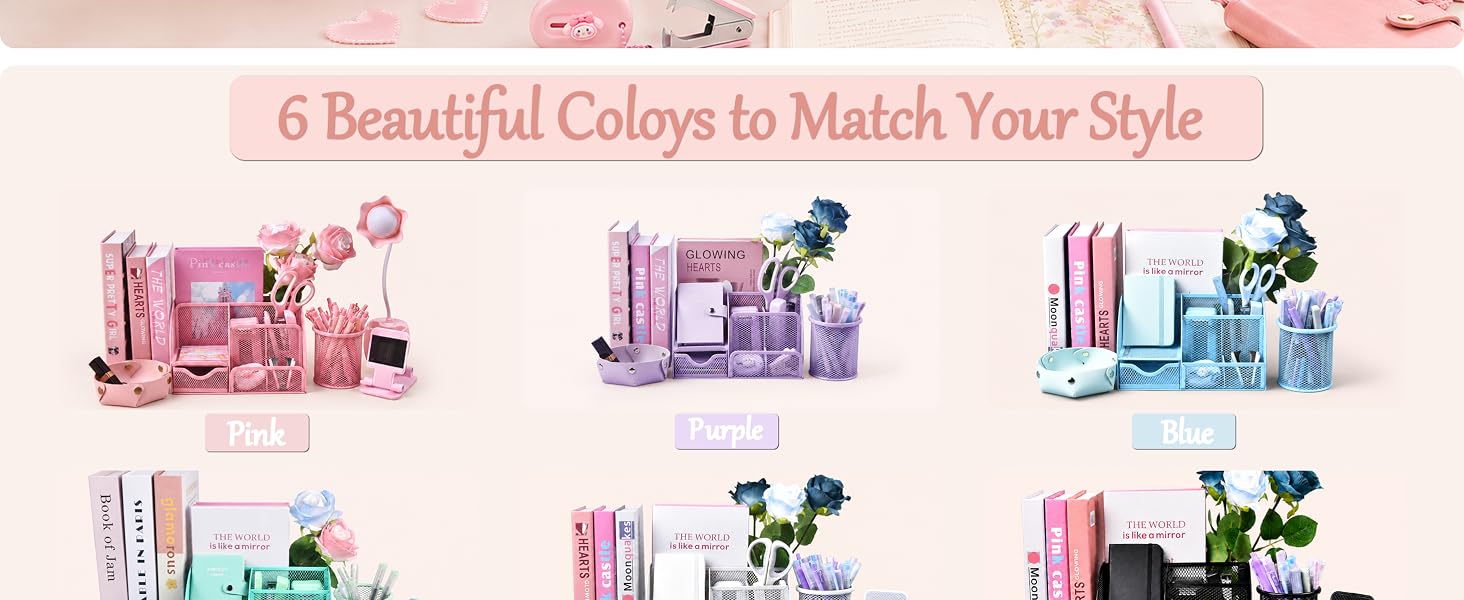 Pink Desk Accessories