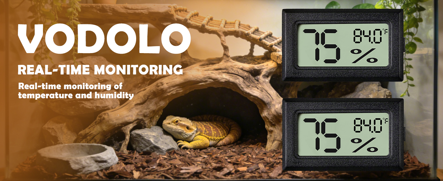 Reptile Thermometer and Humidity Gauge