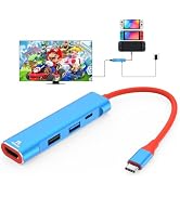 RREAKA TV Dock for Nintendo Switch 2 / Switch/Switch OLED, Portable Travel Dock Replacement with ...