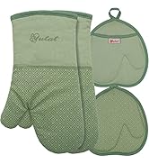 Yutat Silicone Oven Mitts - Oven Mitts and Pot Holders Sets Made of Non-Slip & BPA-Free Silicone,...