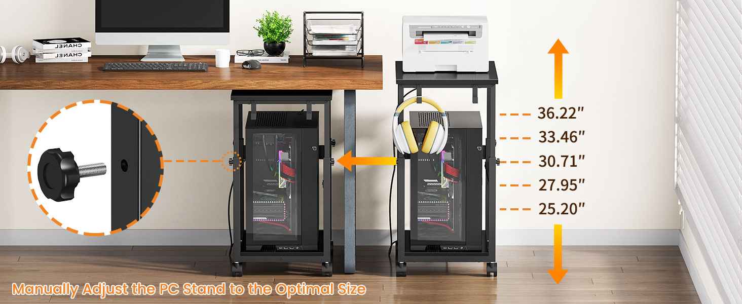 PC Stand with Wheels