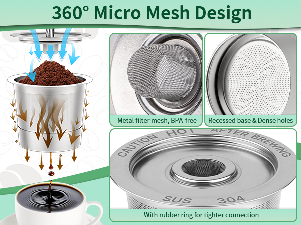 stainless steel coffee pod