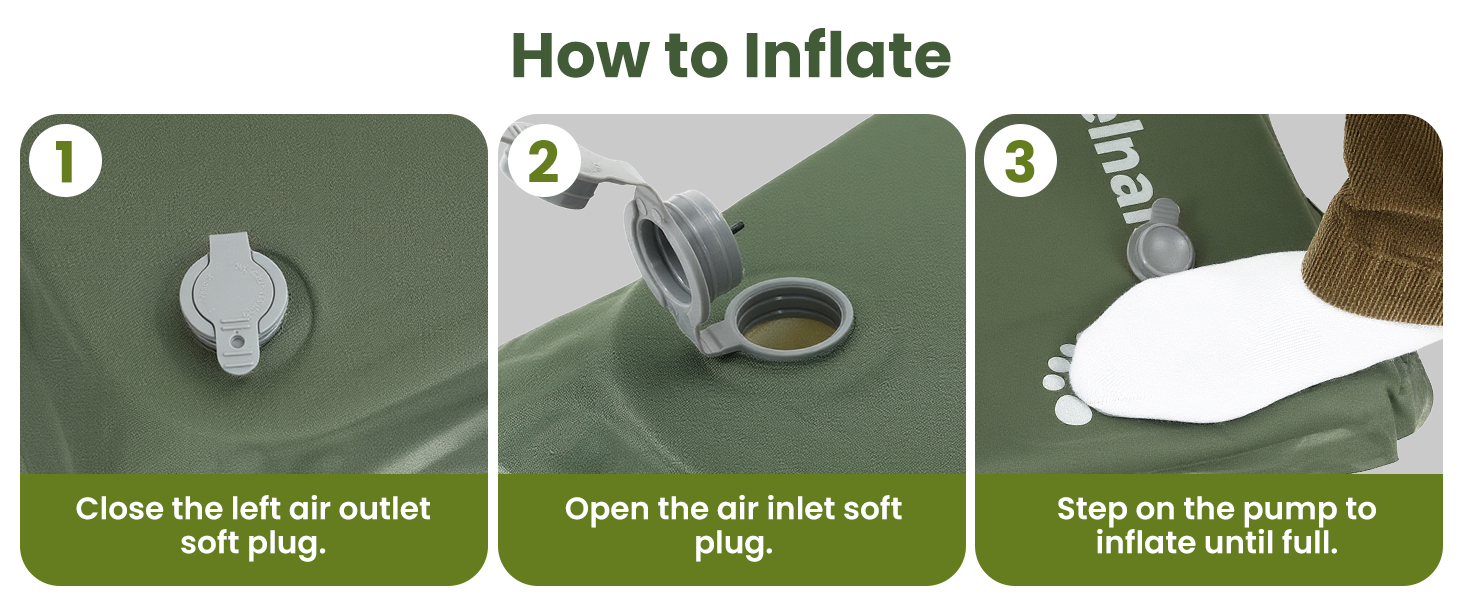 Built-in Foot Pump Inflatable Sleeping Pads