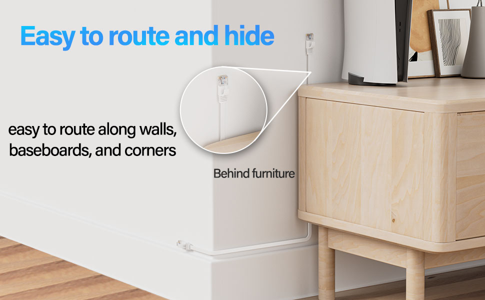 flat cable cat6 white