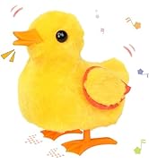 Hopearl Walking Duck Pet Quack Duckling Interactive Electronic Plush Toy Farm Animals Animated Gi...