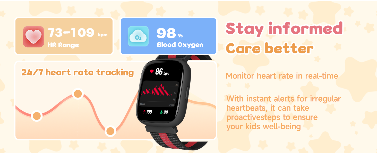 Smart Watch for kids Heart Rate