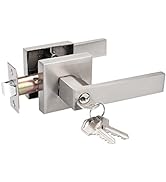 Probrico 1 Pack Interior Bedroom Entrance Door Lever Doorknobs Door Lock One Keyway Entry Keyed E...
