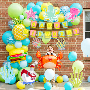 cartoon sponge themed party decoration